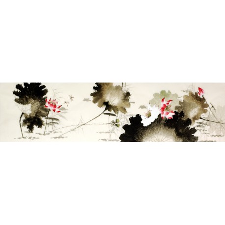 Chinese Lotus Painting - CNAG008405