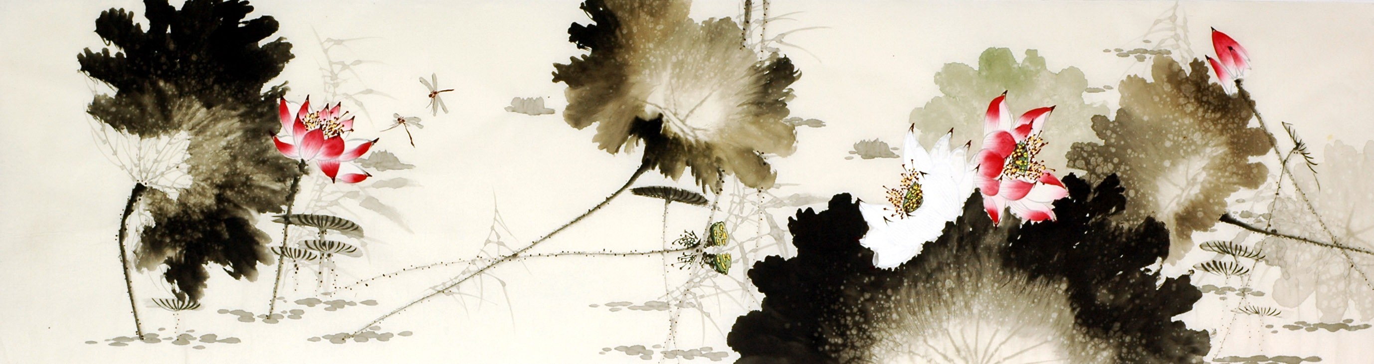 Chinese Lotus Painting - CNAG008405