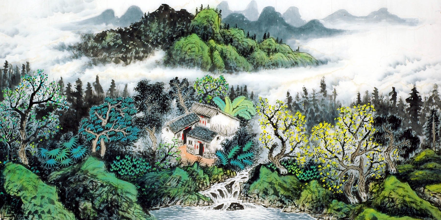 Chinese Landscape Painting - CNAG008461