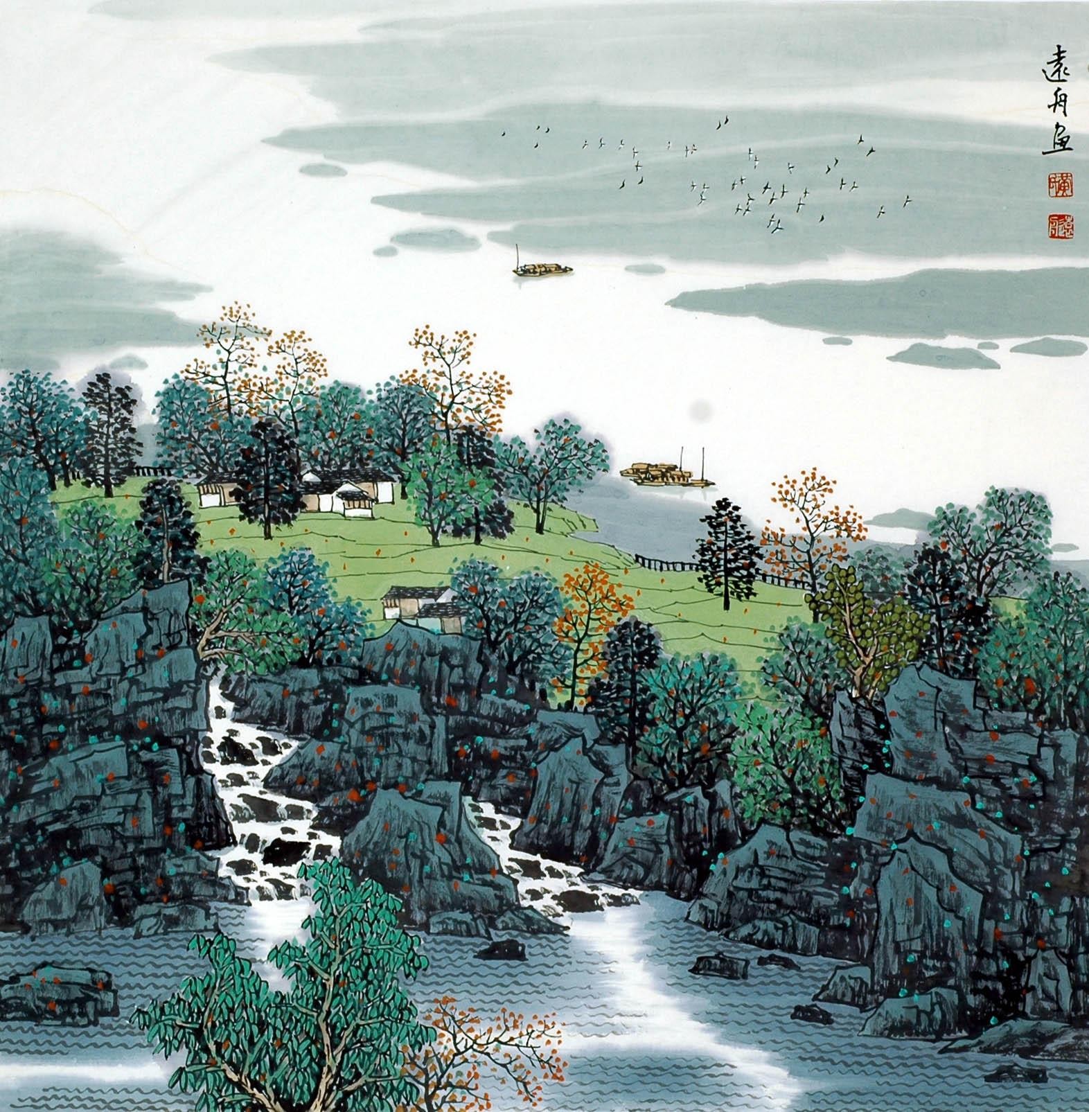 Chinese Landscape Painting - CNAG008479