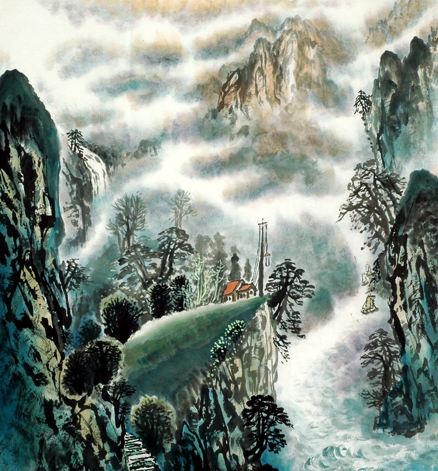 Chinese Landscape Painting - CNAG008487