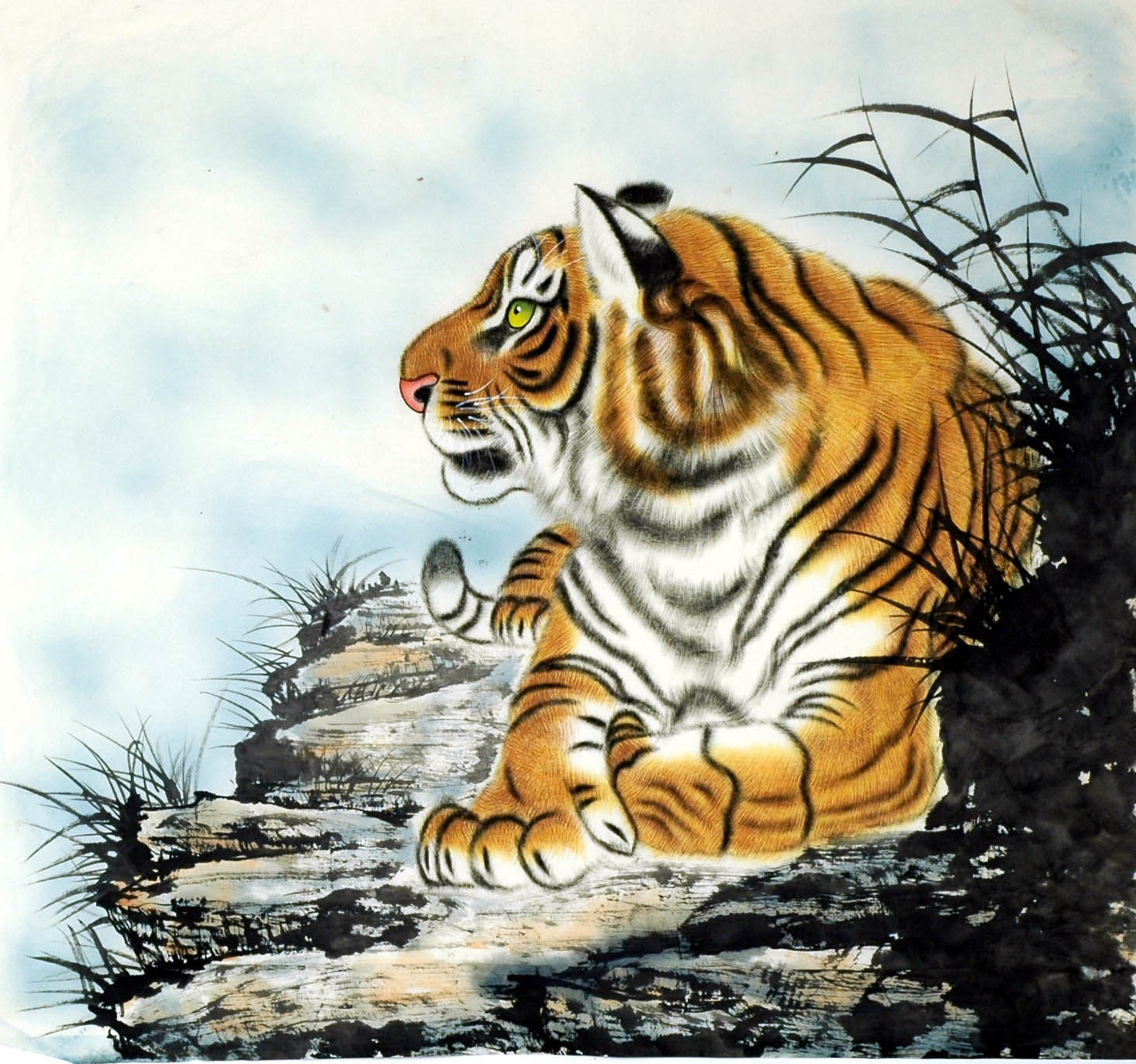 Chinese Tiger Painting - CNAG008496