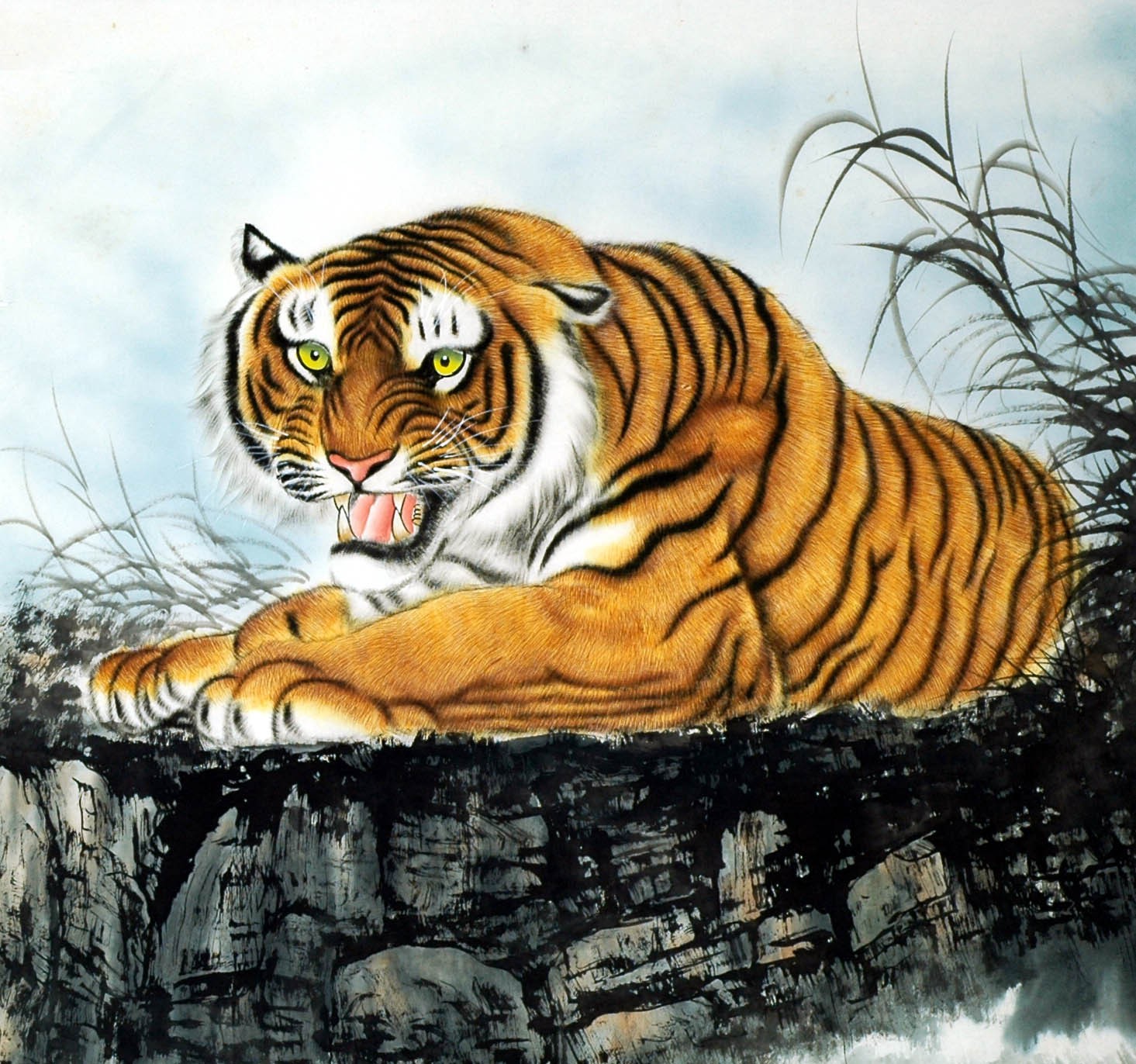 Chinese Tiger Painting - CNAG008499
