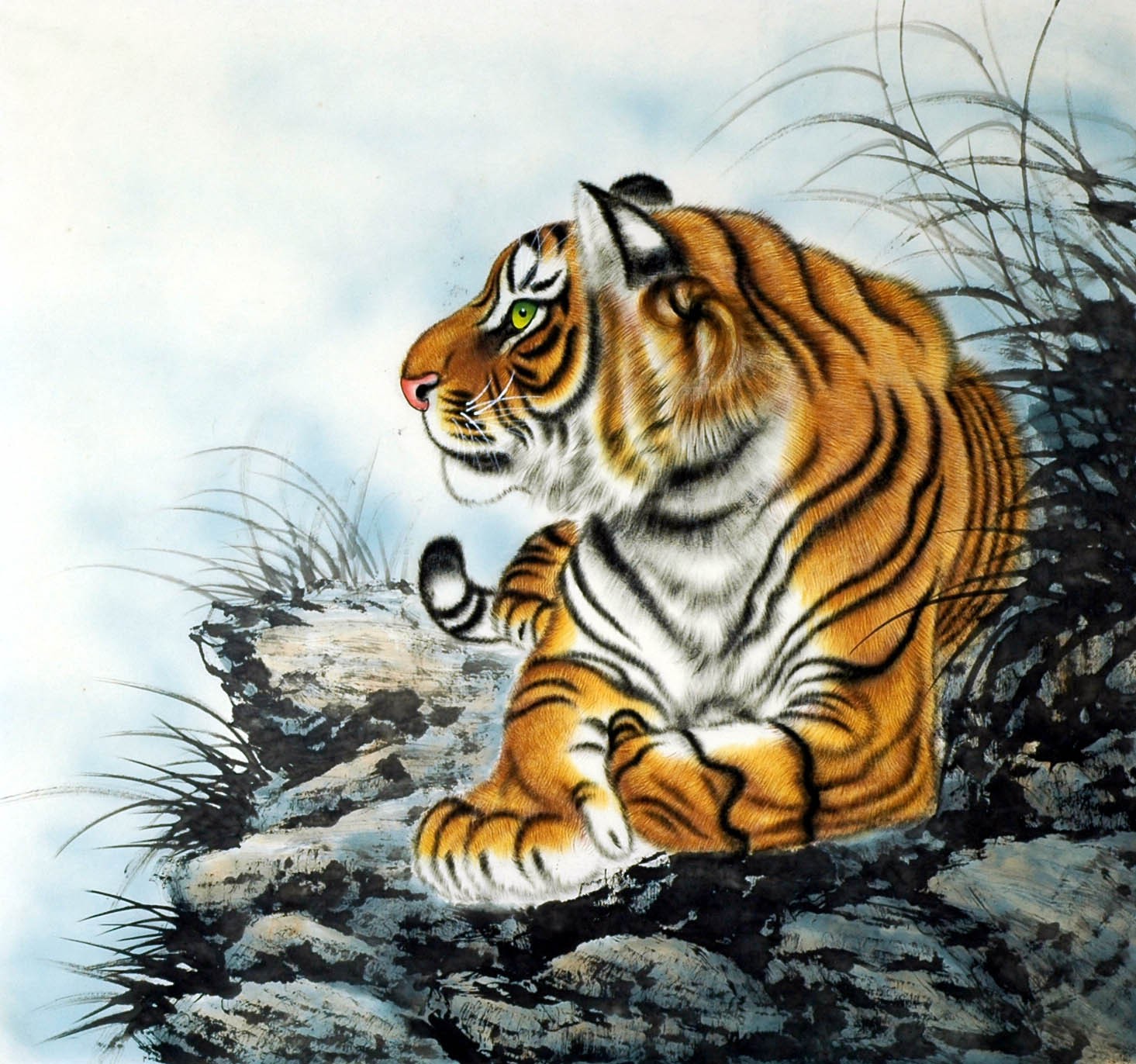 Chinese Tiger Painting - CNAG008501