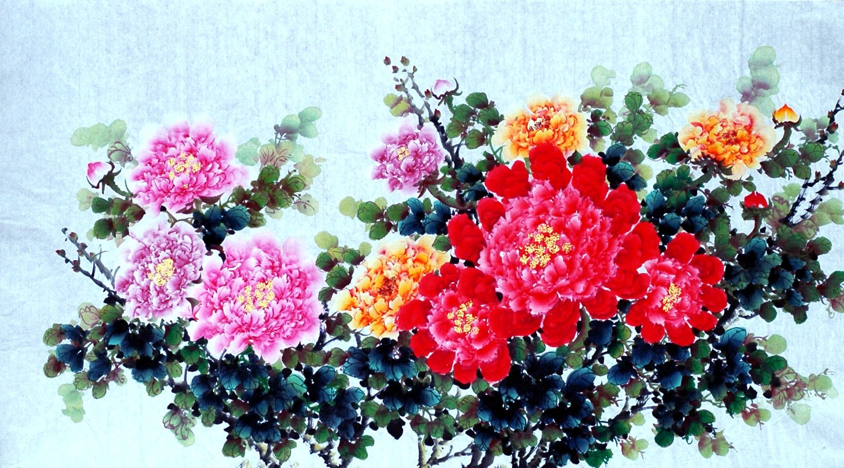 Chinese Peony Painting - CNAG008504