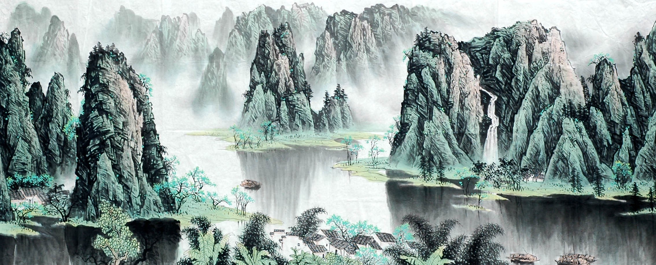 Chinese Landscape Painting - CNAG008511