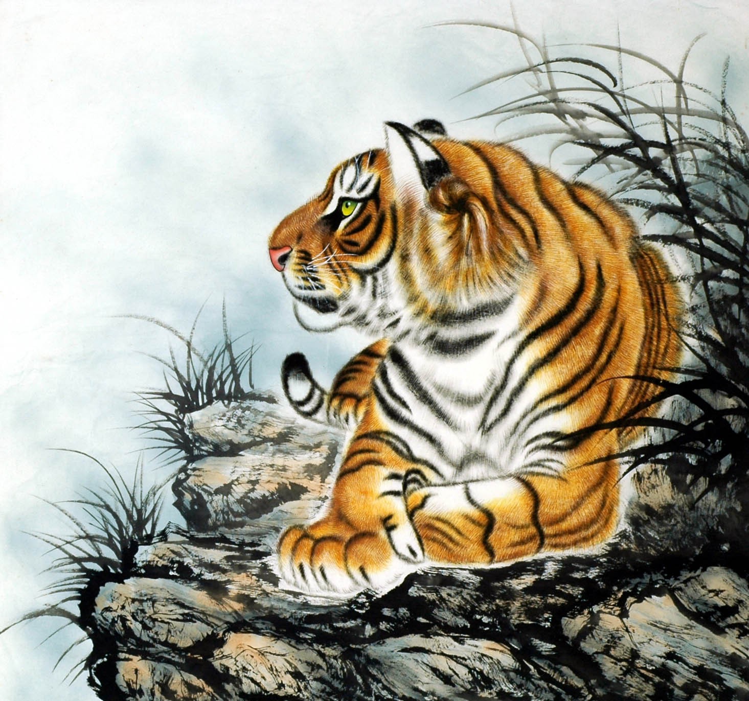 Chinese Tiger Painting - CNAG008512