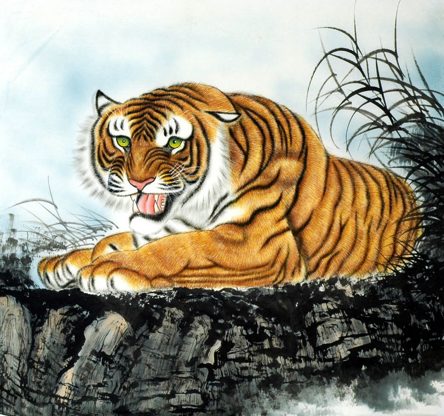 Chinese Tiger Painting - CNAG008513