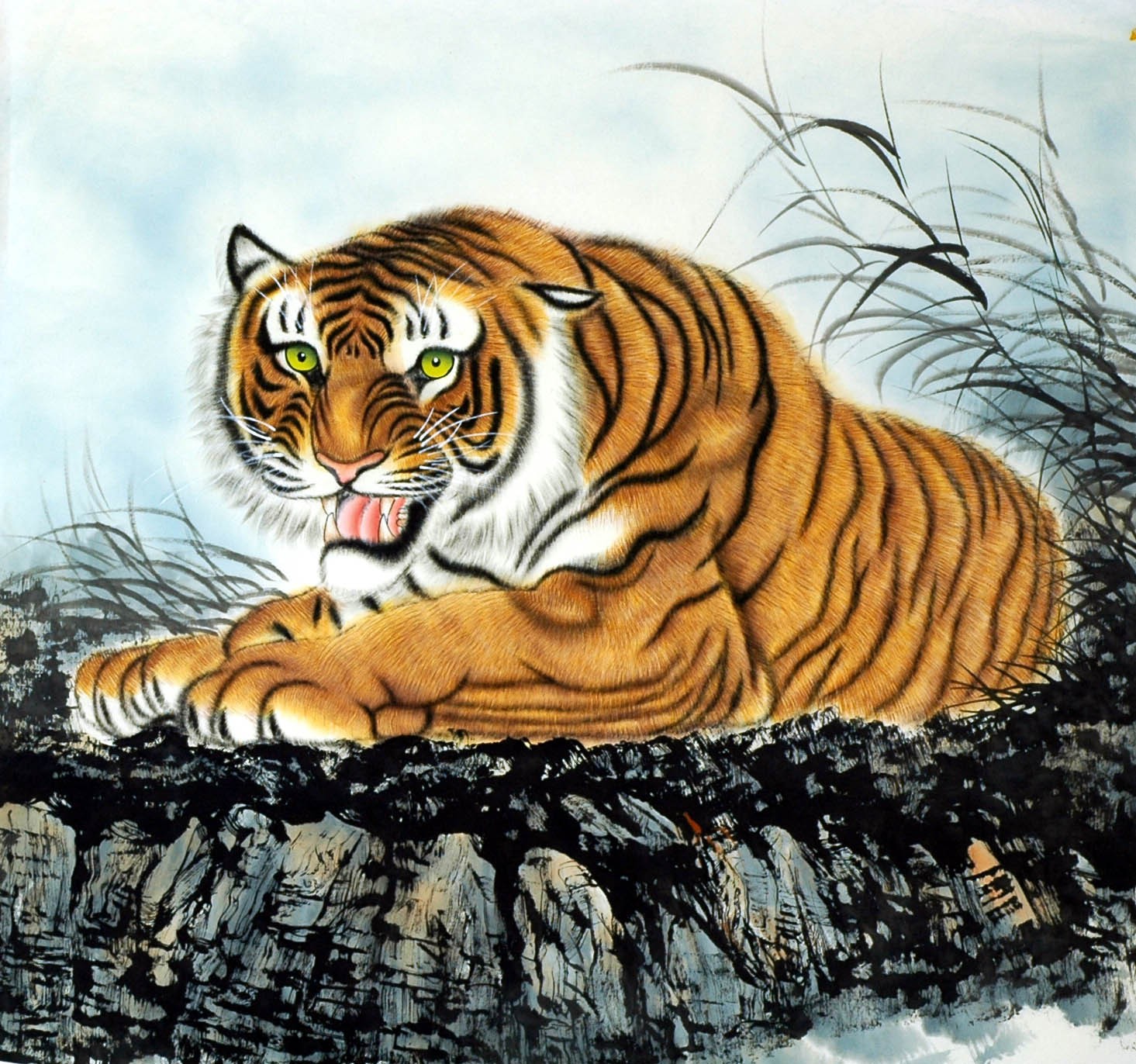 Chinese Tiger Painting - CNAG008514