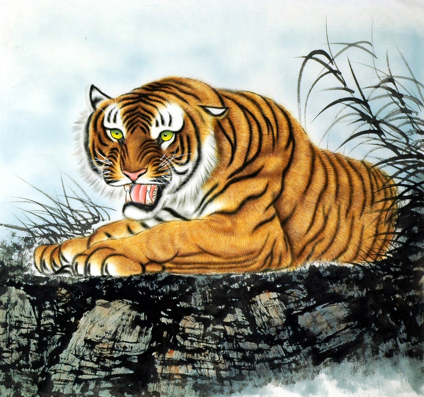Chinese Tiger Painting - CNAG008515