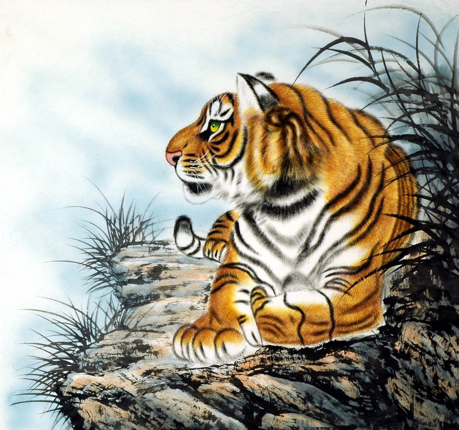 Chinese Tiger Painting - CNAG008516