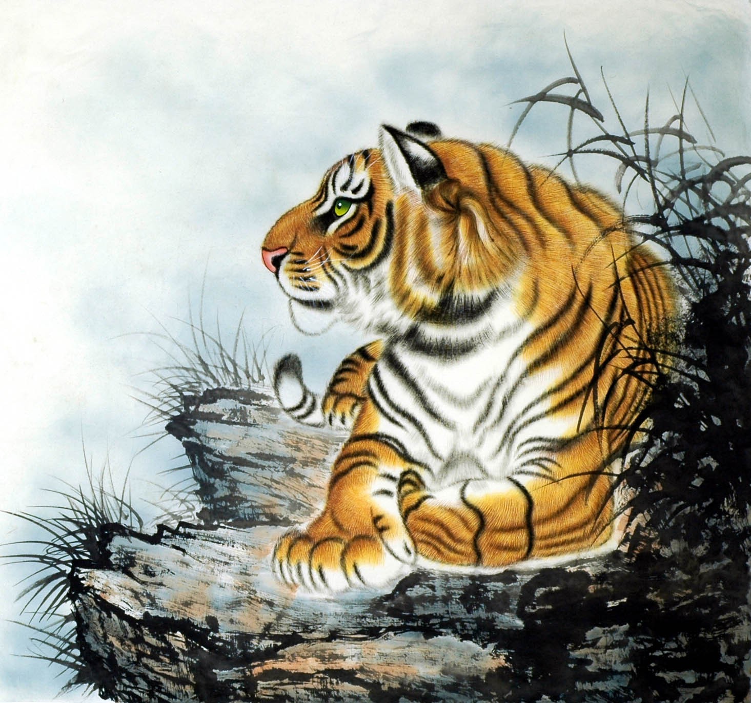 Chinese Tiger Painting - CNAG008519