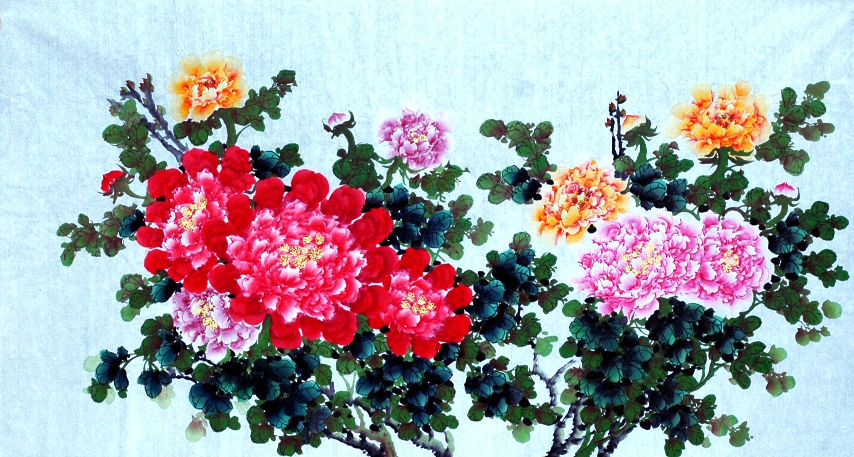 Chinese Peony Painting - CNAG008524