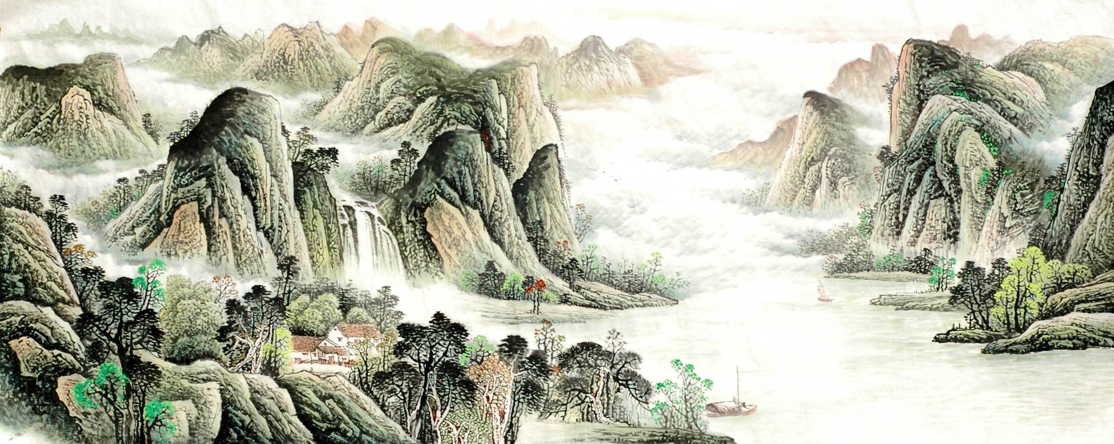 Chinese Landscape Painting - CNAG008533