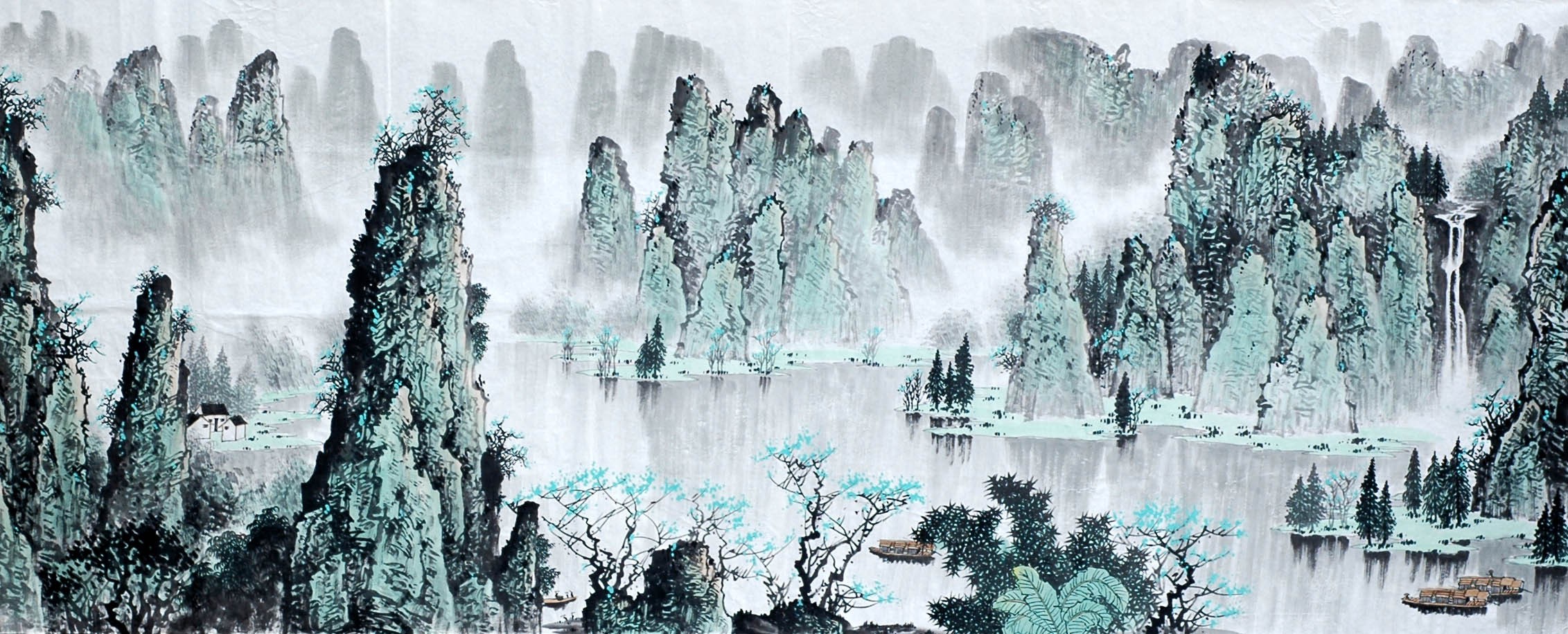 Chinese Landscape Painting - CNAG008536