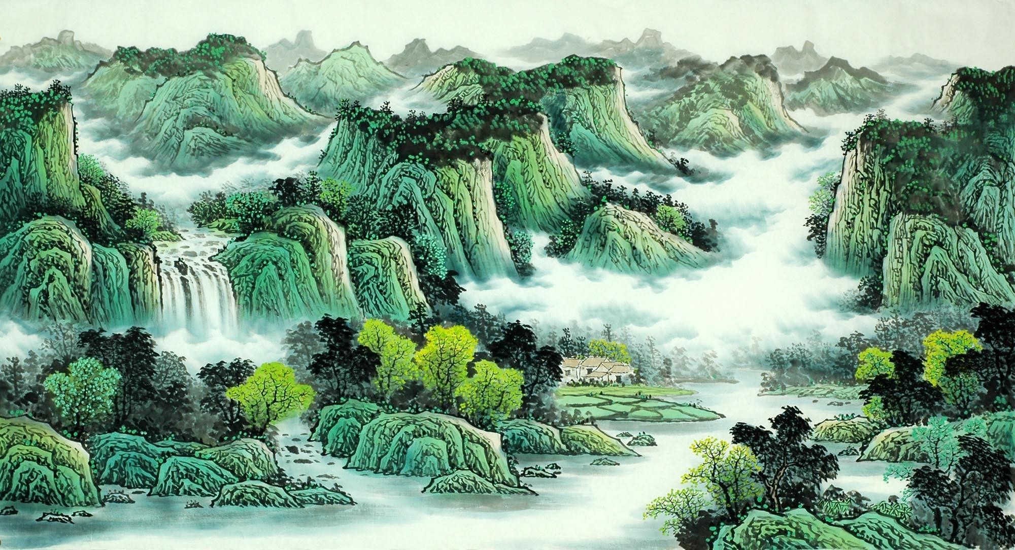 Chinese Landscape Painting - CNAG008542