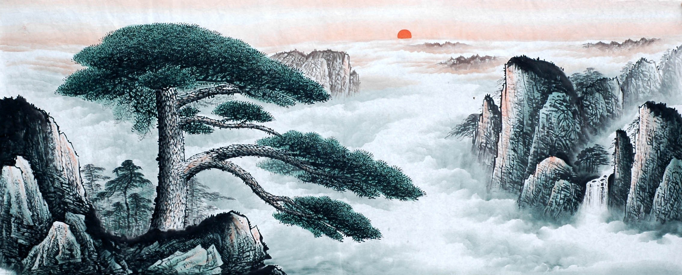 Chinese Pine Painting - CNAG008551
