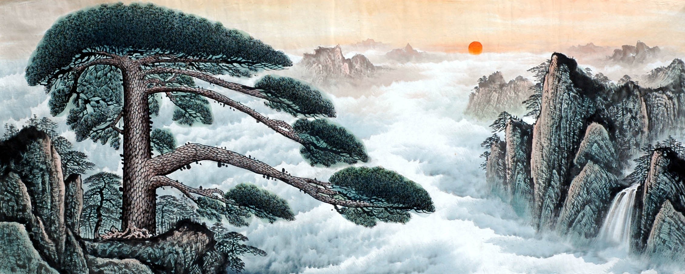 Chinese Pine Painting - CNAG008553