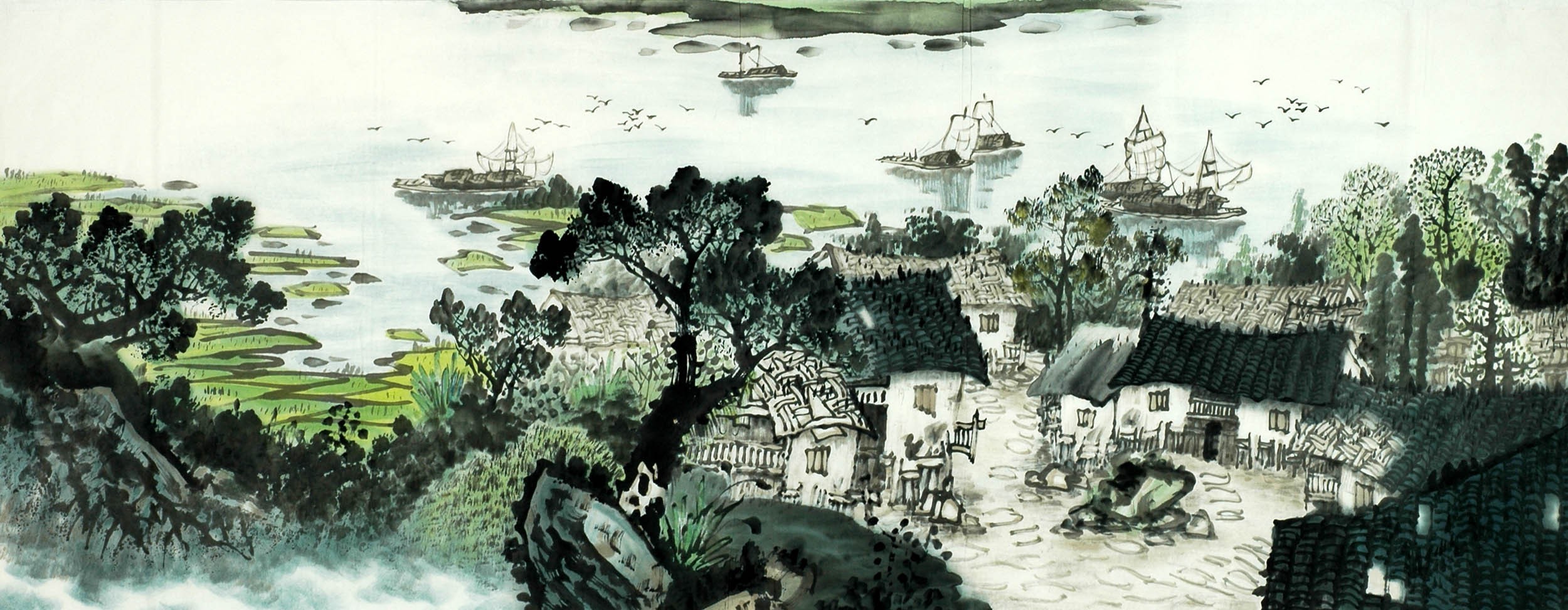 Chinese Landscape Painting - CNAG008574