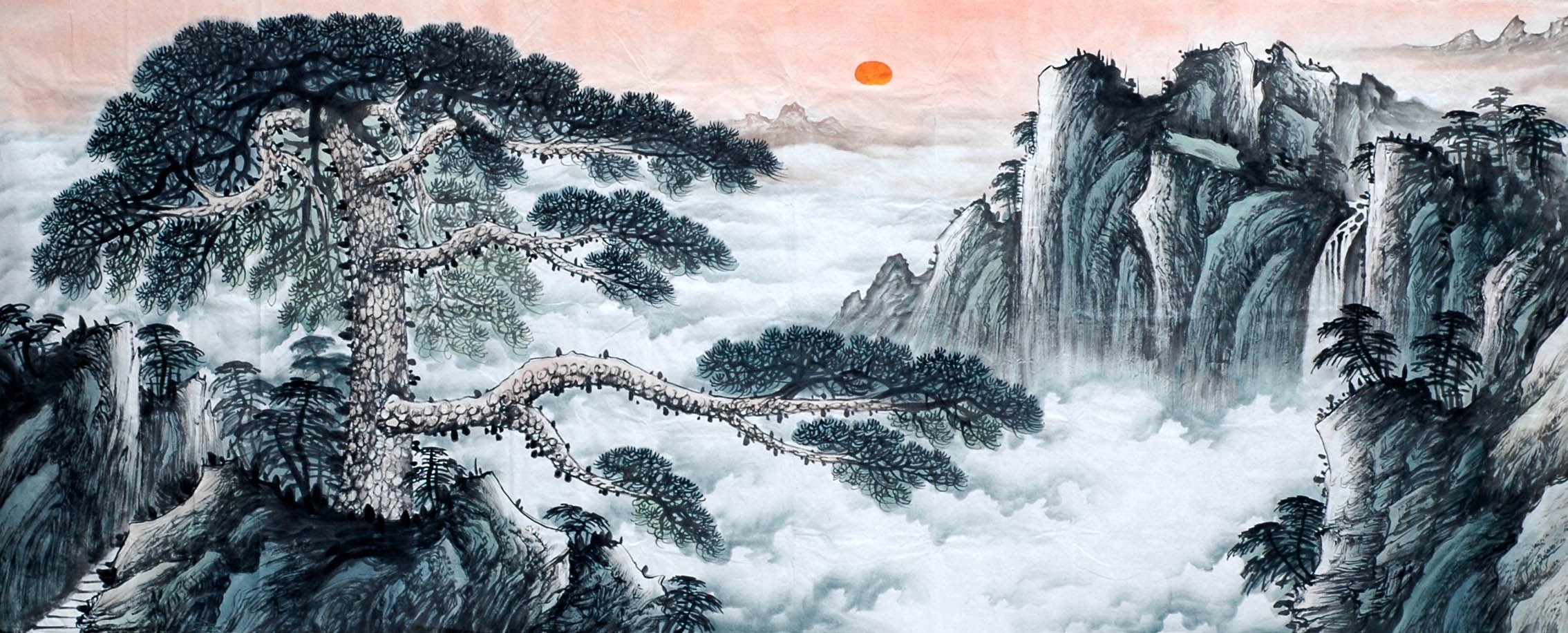 Chinese Landscape Painting - CNAG008576