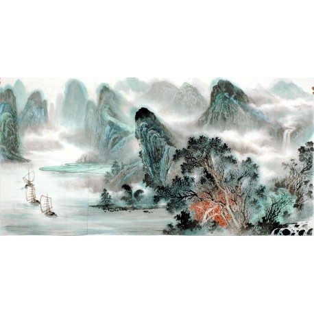 Chinese Landscape Painting - CNAG008589