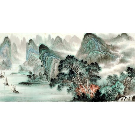 Chinese Landscape Painting - CNAG008590