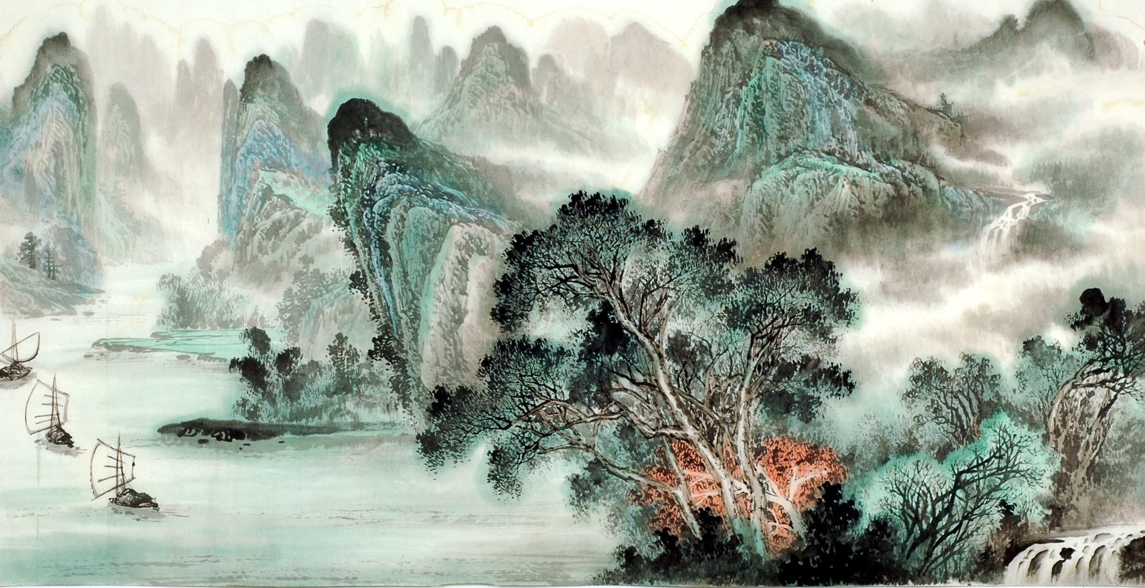 Chinese Landscape Painting - CNAG008590
