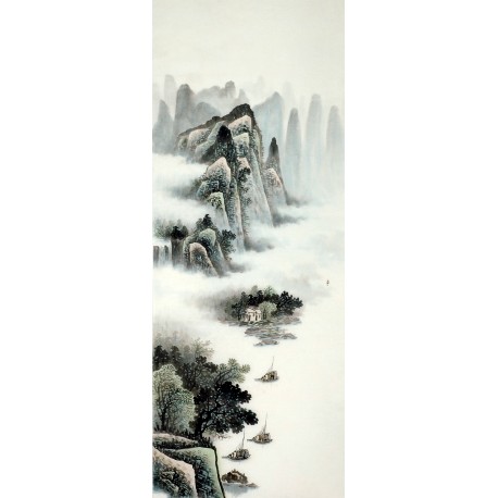Chinese Landscape Painting - CNAG008596