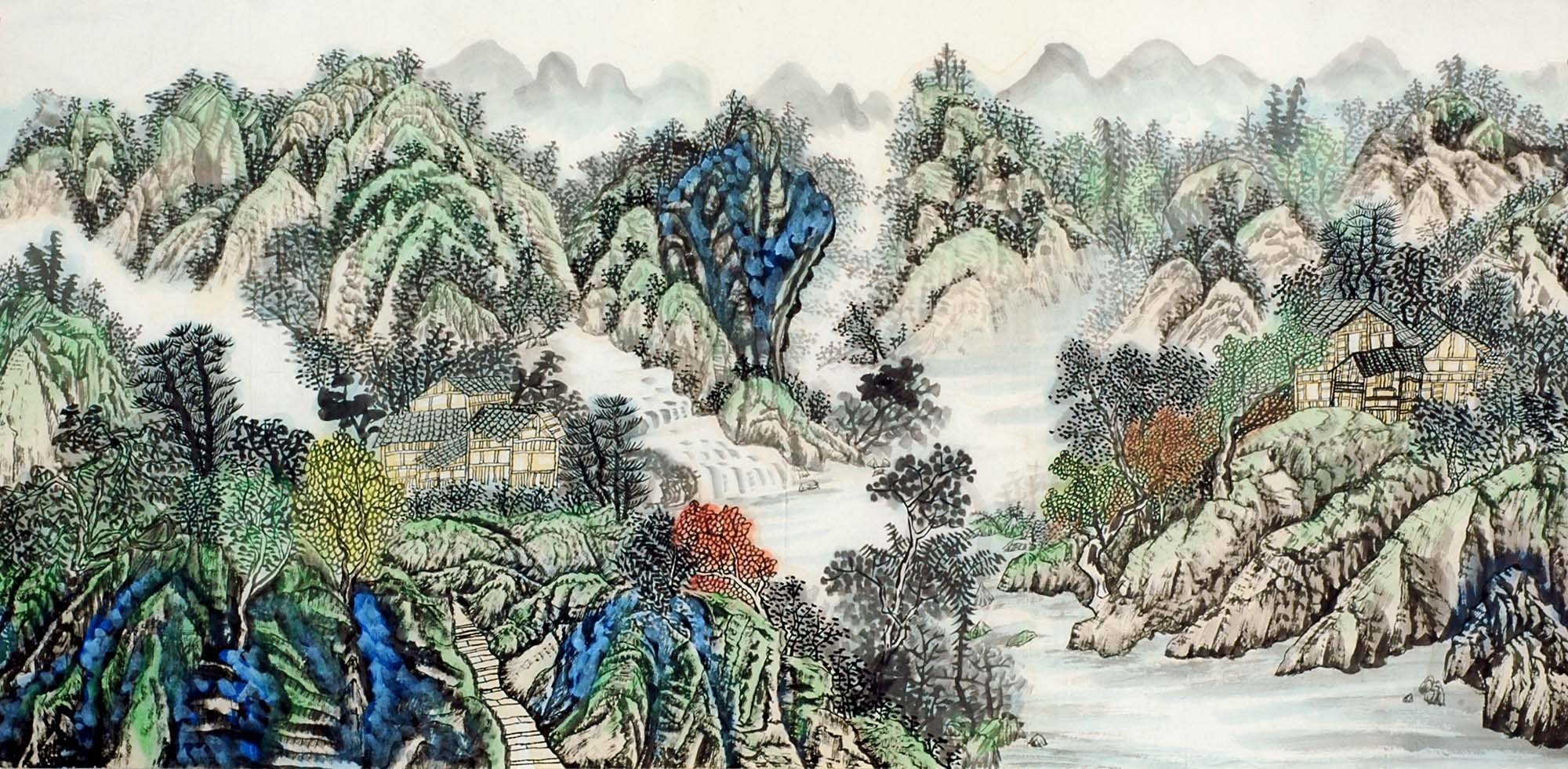 Chinese Landscape Painting - CNAG008603