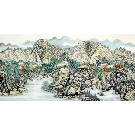 Chinese Landscape Painting - CNAG008604