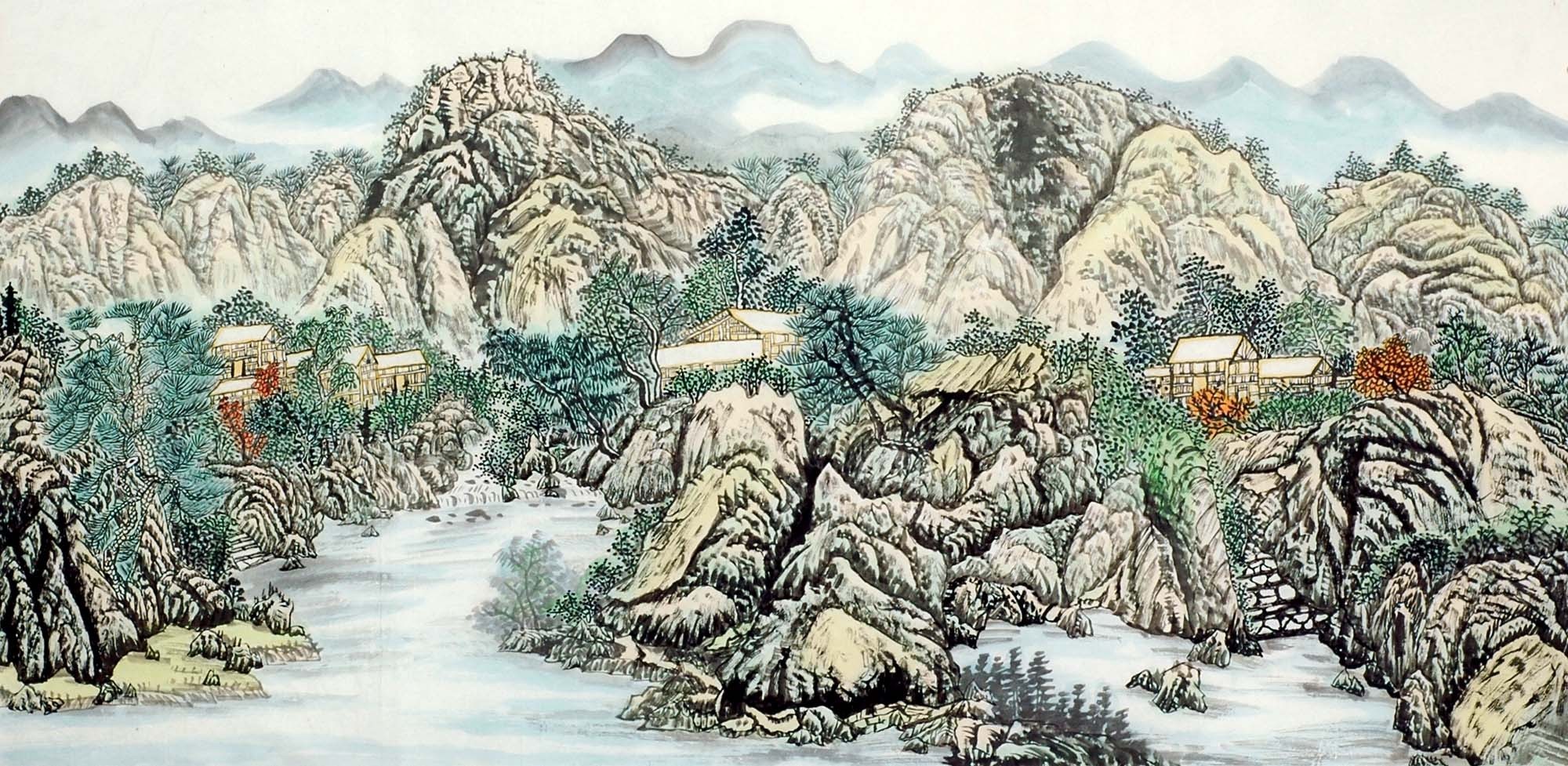 Chinese Landscape Painting - CNAG008604
