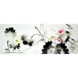 Chinese Lotus Painting - CNAG008614