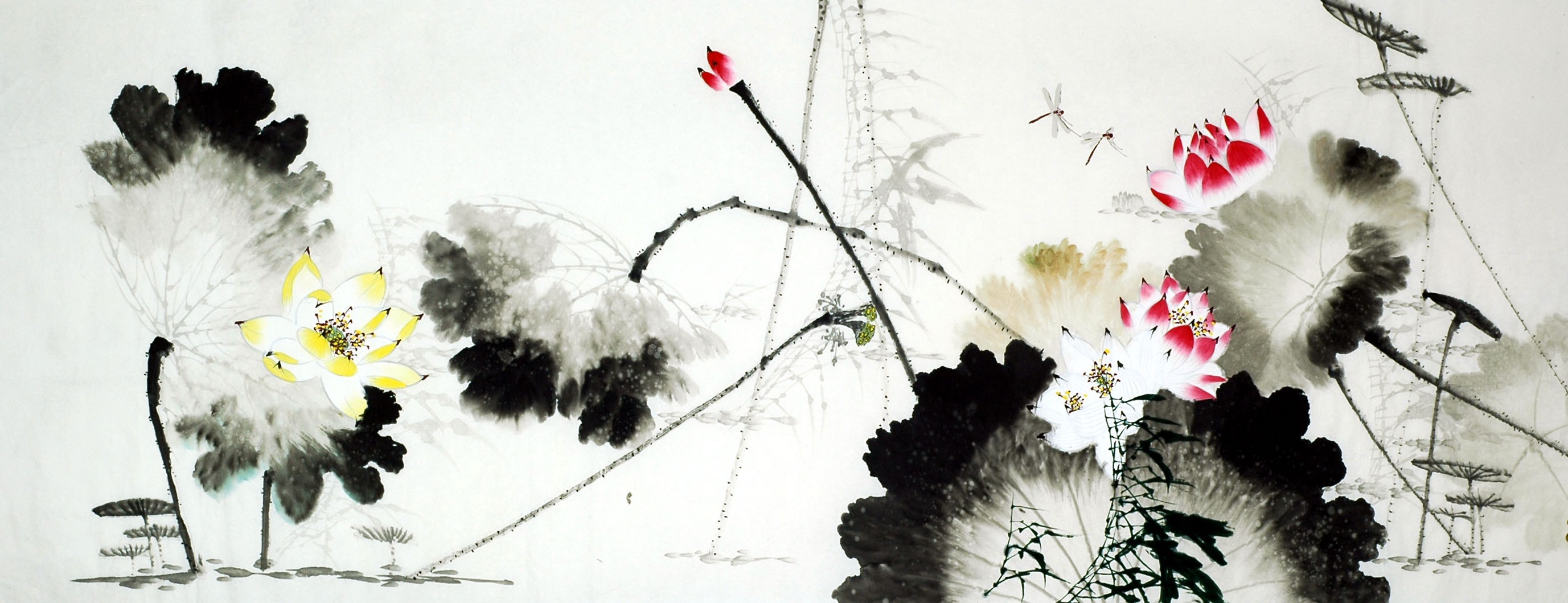 Chinese Lotus Painting - CNAG008614