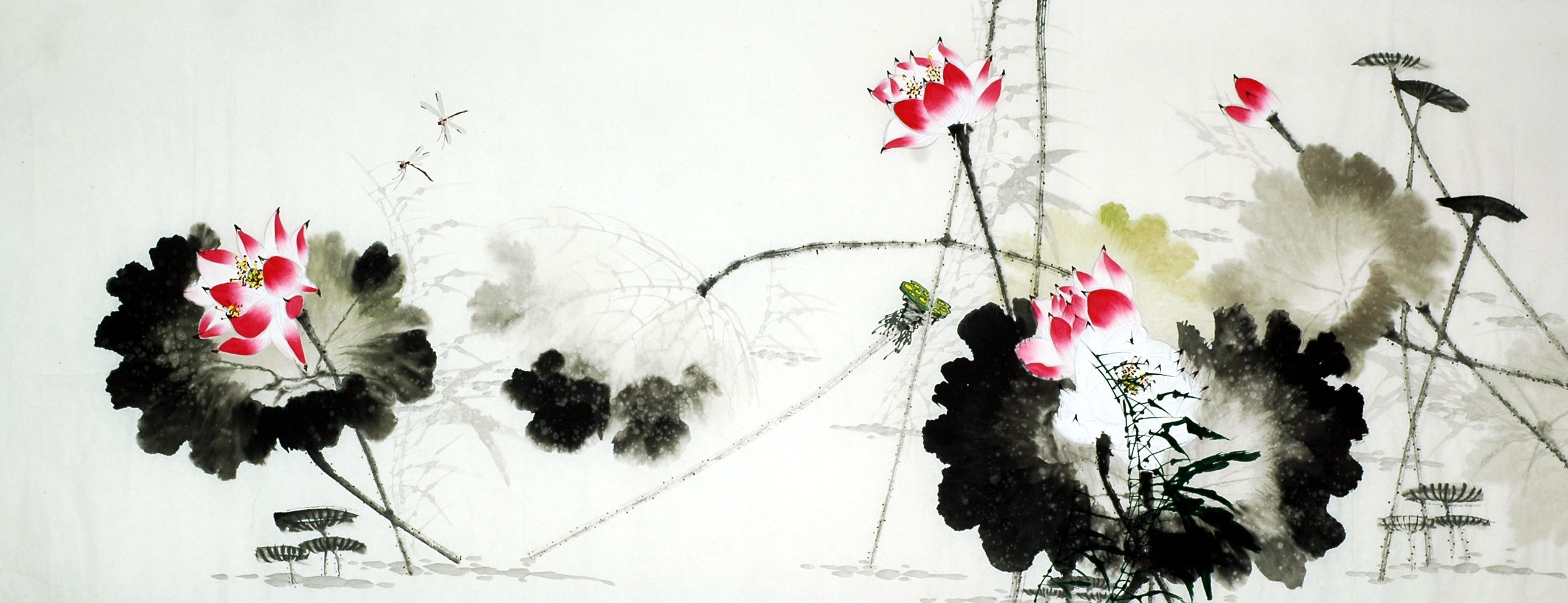 Chinese Lotus Painting - CNAG008615