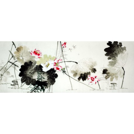 Chinese Lotus Painting - CNAG008616