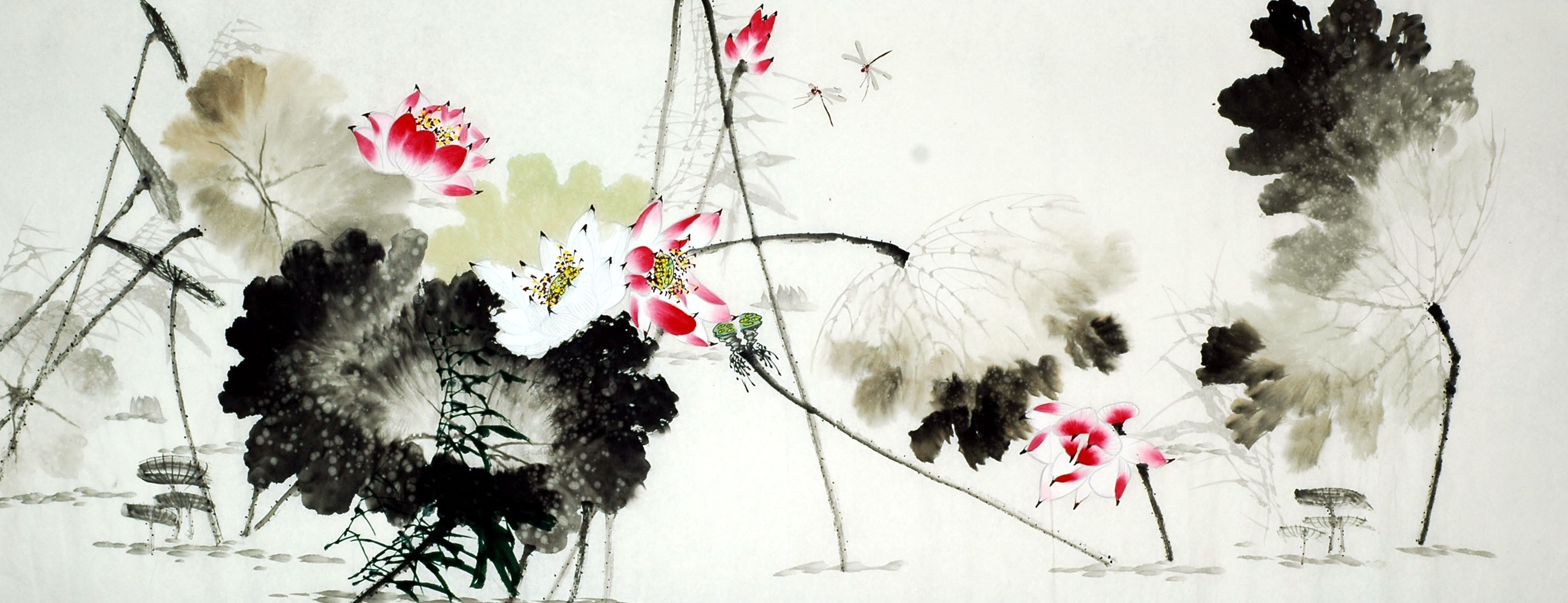 Chinese Lotus Painting - CNAG008616
