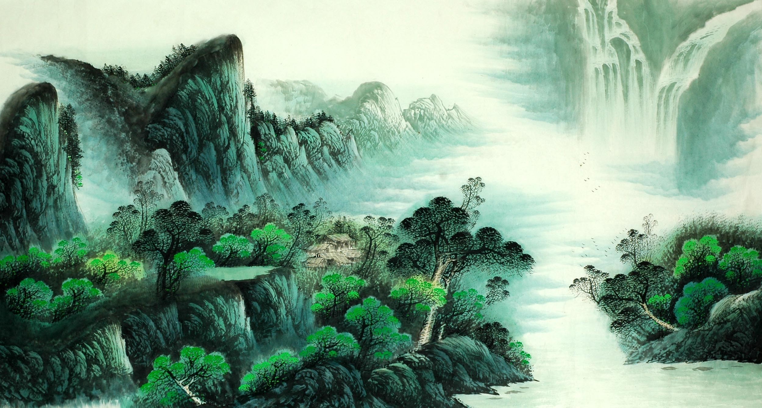 Chinese Landscape Painting - CNAG008617