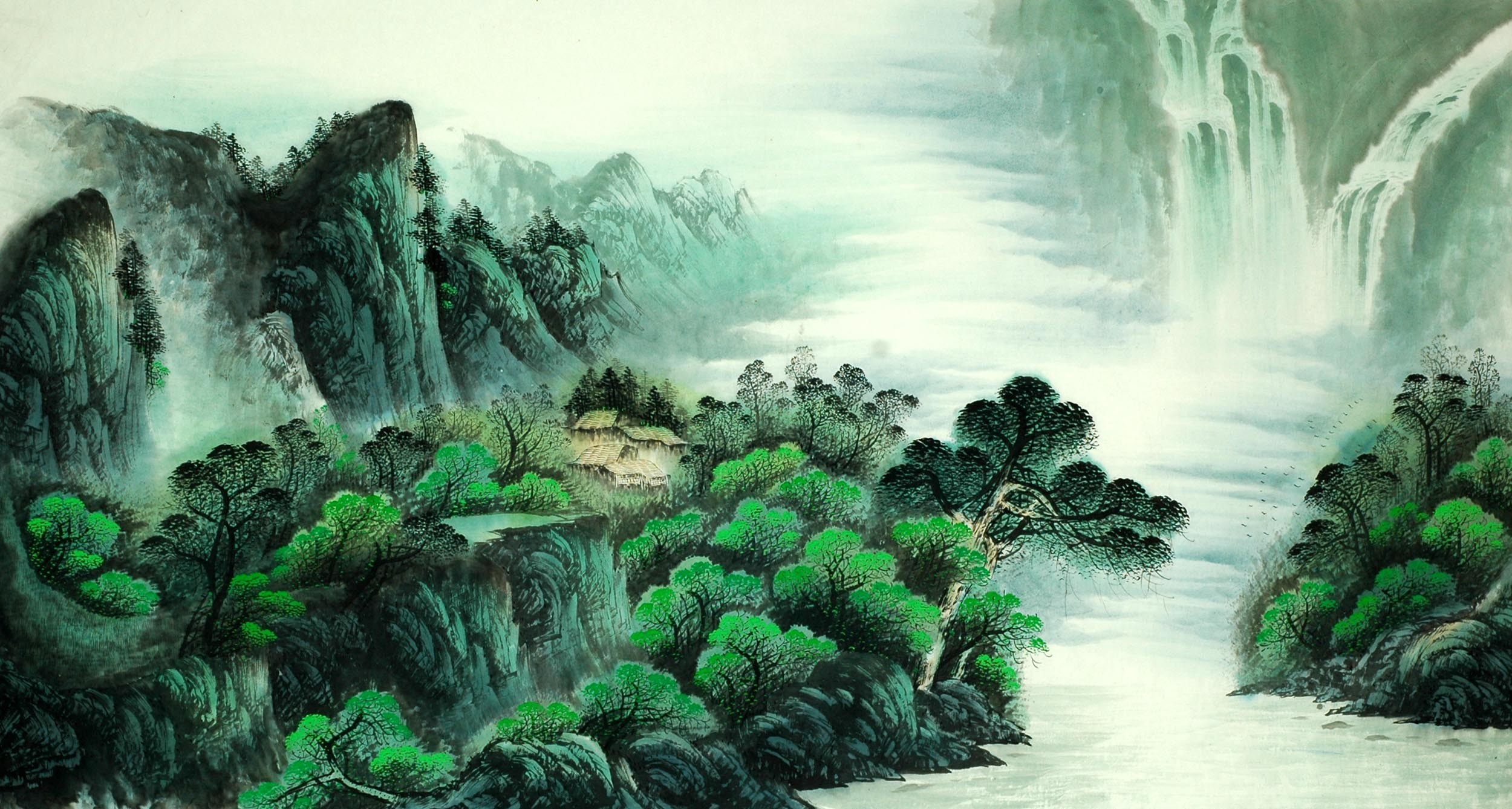 Chinese Landscape Painting - CNAG008618