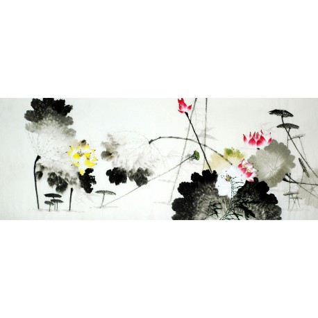 Chinese Lotus Painting - CNAG008623