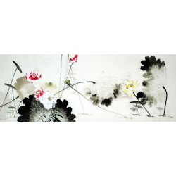 Chinese Lotus Painting - CNAG008624