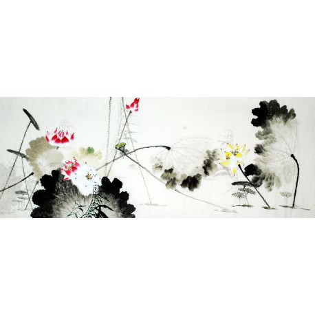 Chinese Lotus Painting - CNAG008624