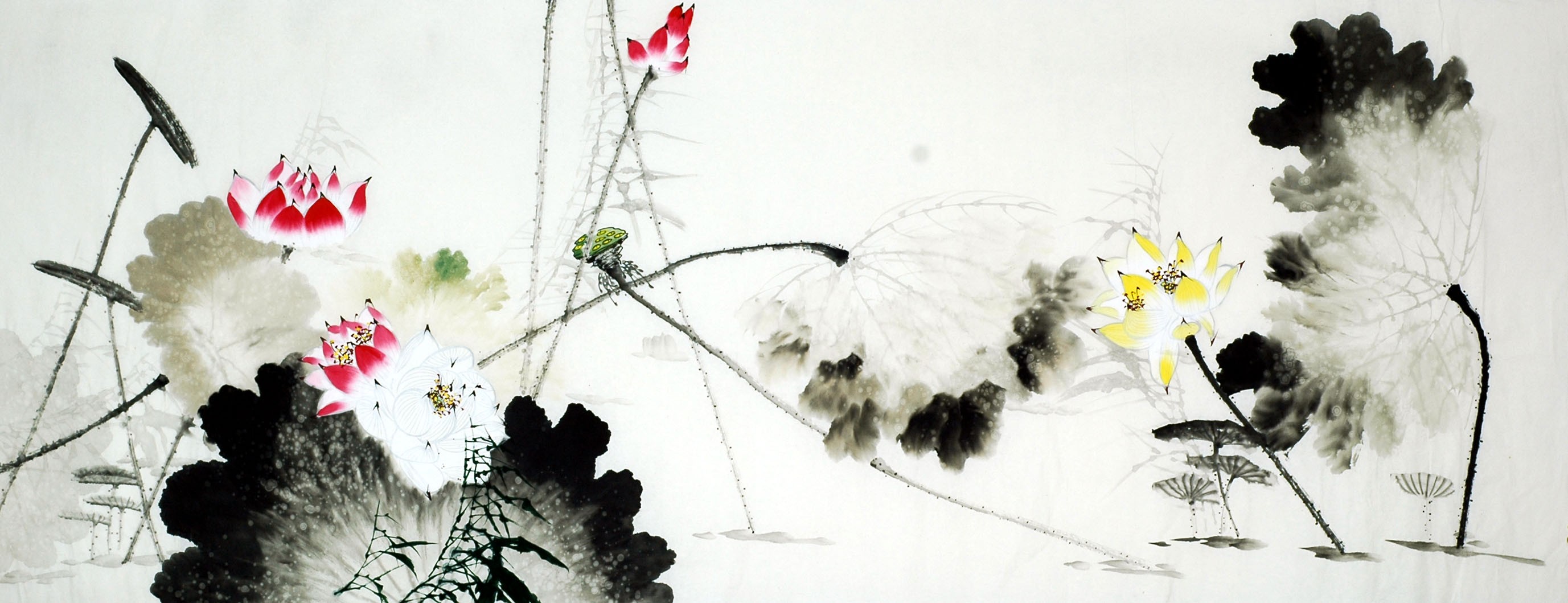 Chinese Lotus Painting - CNAG008624