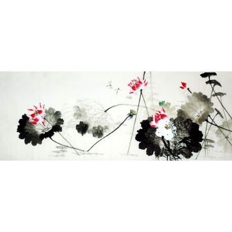 Chinese Lotus Painting - CNAG008625