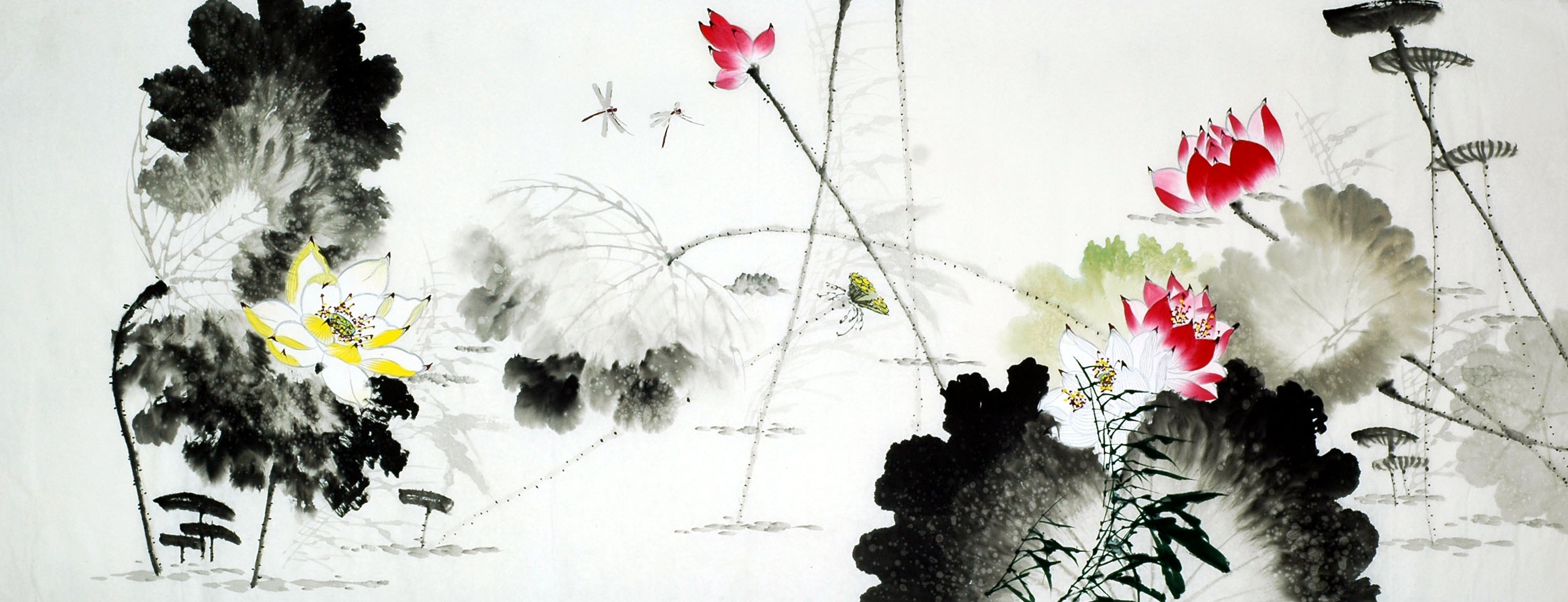 Chinese Lotus Painting - CNAG008627