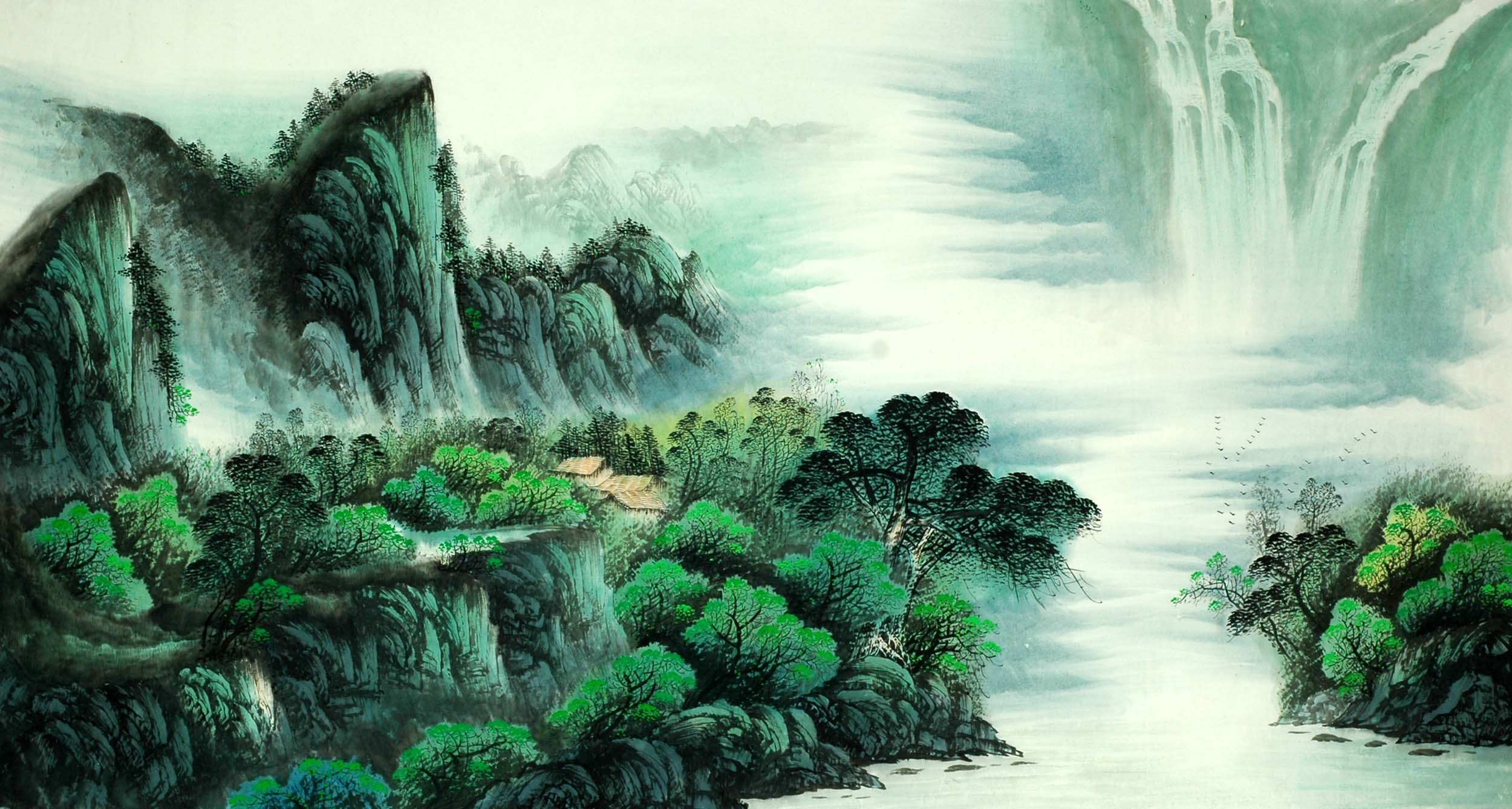Chinese Landscape Painting - CNAG008629