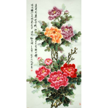 Chinese Peony Painting - CNAG008638