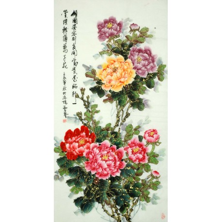 Chinese Peony Painting - CNAG008646