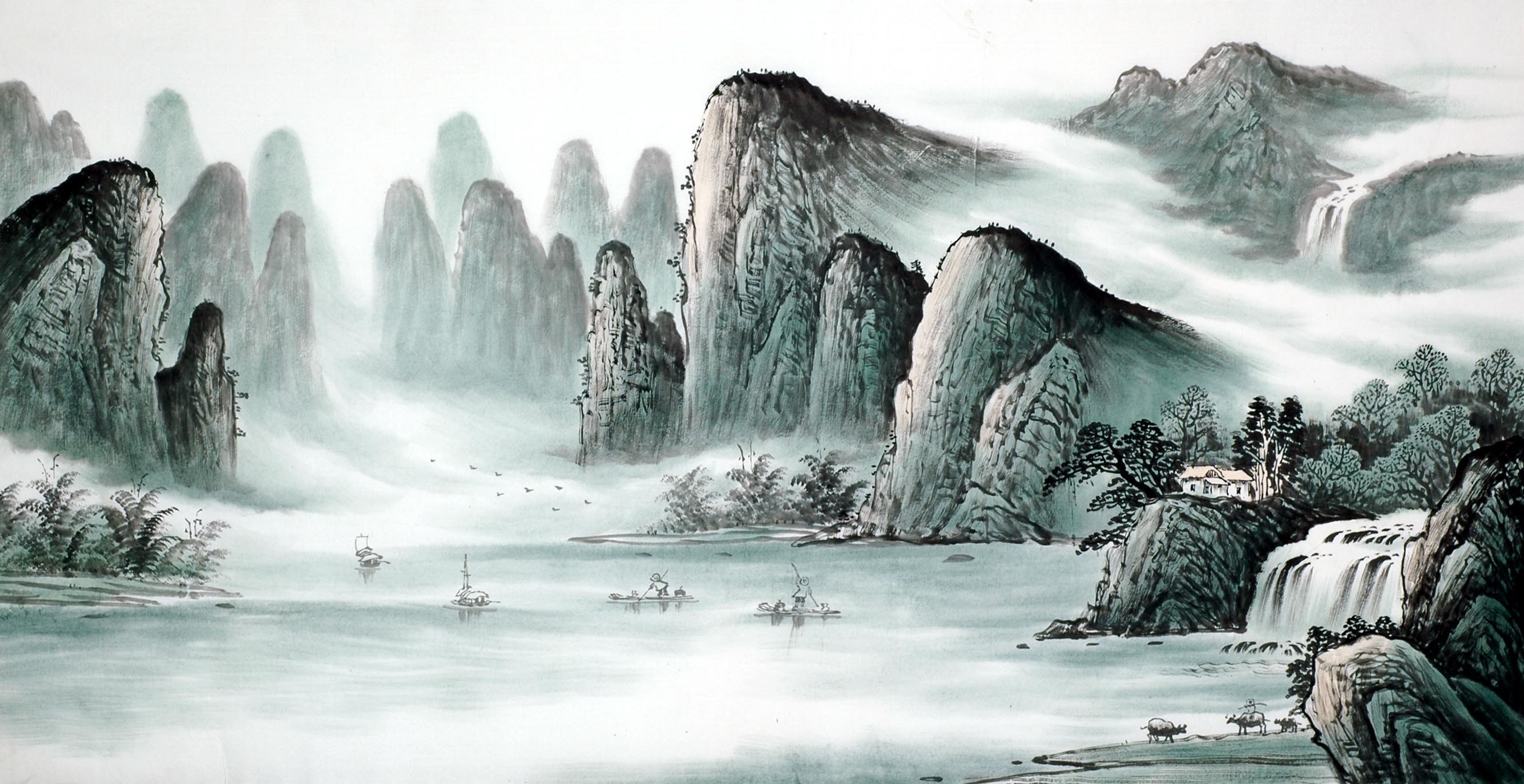 Chinese Landscape Painting - CNAG008661