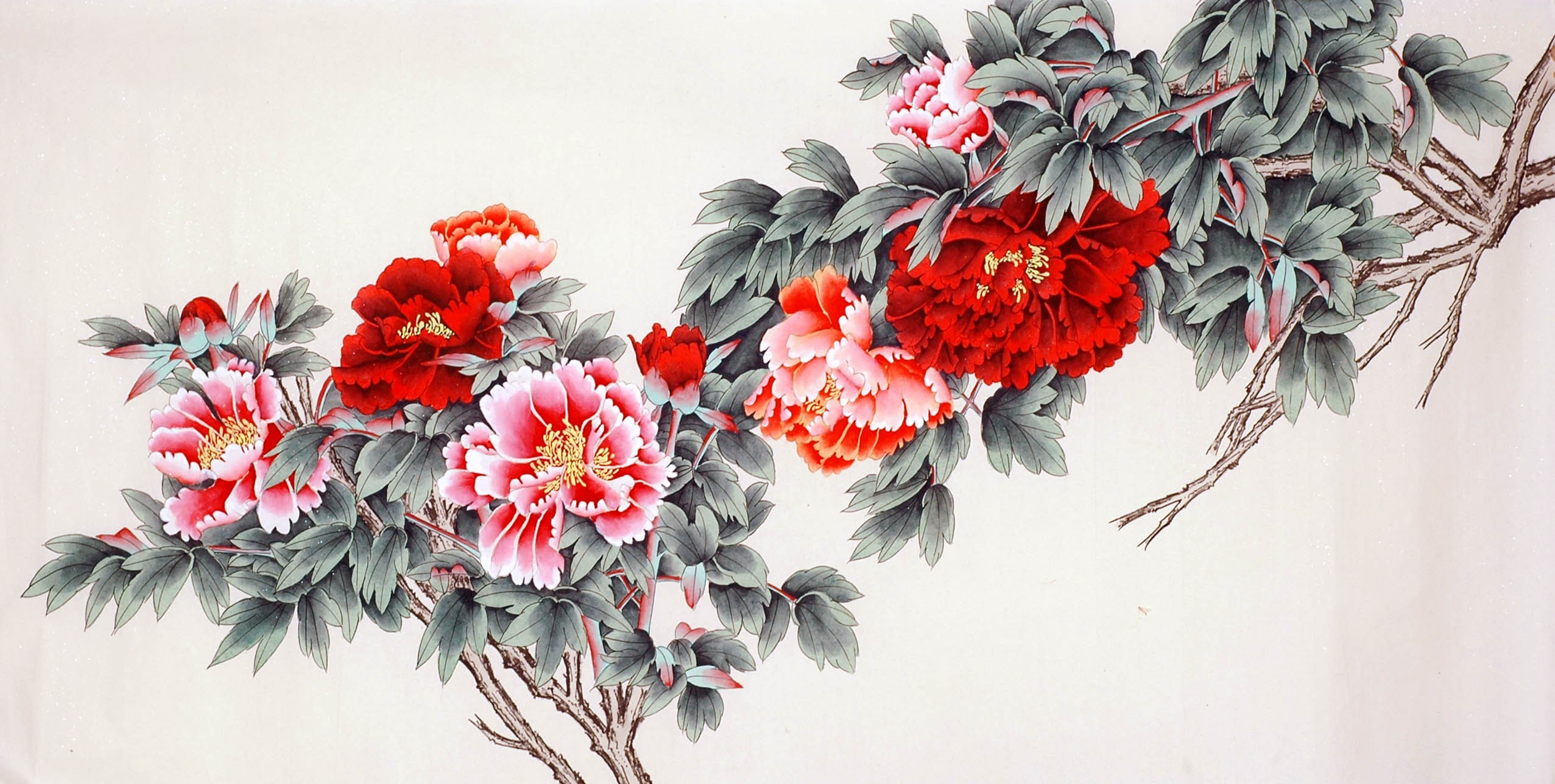 Chinese Peony Painting - CNAG008668