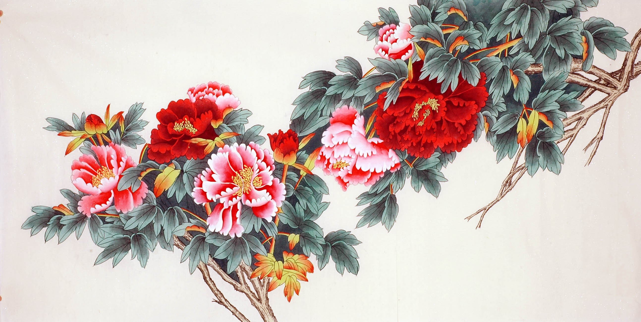 Chinese Peony Painting - CNAG008671